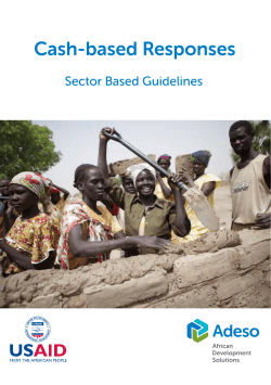 Adeso Sector-based Guidelines for Cash Transfer Programming