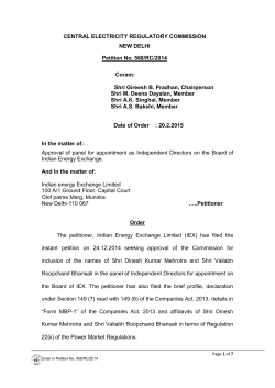 Approval of panel for appointment as Independent Directors