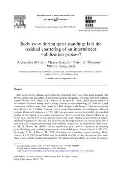 Body sway during quiet standing: Is it the residual