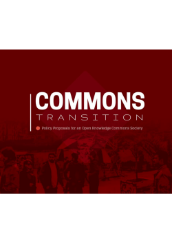 Policy Proposals for an Open Knowledge Commons Society