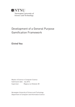Development of a General Purpose Gamification