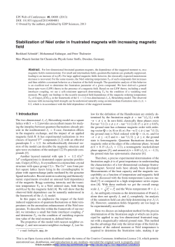 Stabilization of N&eacute;el order in frustrated magnets with increasing