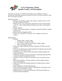 La Fe Preparatory School Spanish Teacher