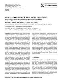 The climate dependence of the terrestrial carbon