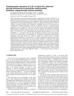 Predissociation dynamics of I2„B… in liquid CCl4