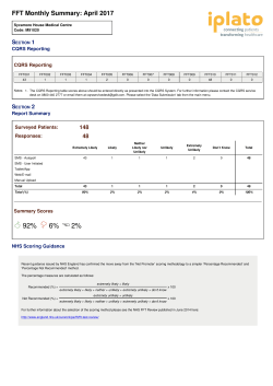 92% 6% 2% - Sycamore House Surgery