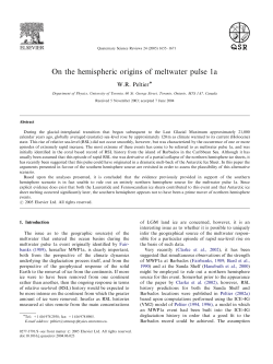 On the hemispheric origins of meltwater pulse 1a