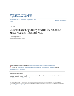 Discrimination Against Women in the American Space Program