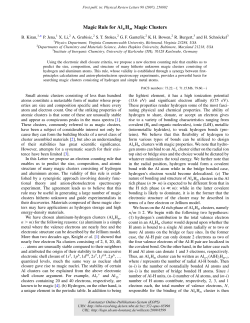 Magic Rule for AlnHm Magic Clusters