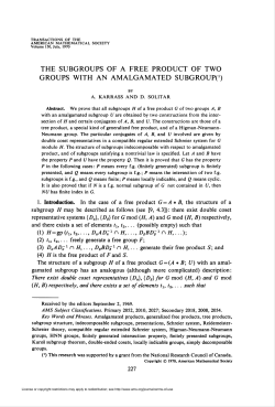 the subgroups of a free product of two groups with an amalgamated