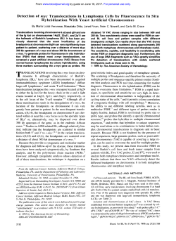 Detection of myc Translocations in Lymphoma Cells