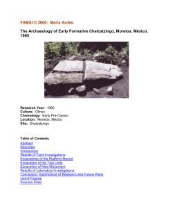 The Archaeology of Early Formative Chalcatzingo