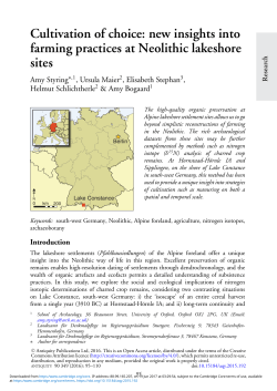 Cultivation of choice: new insights into farming practices at Neolithic