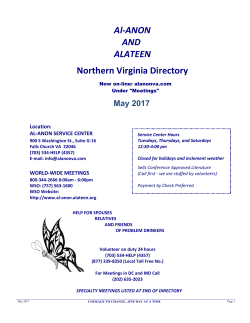 Al-Anon Meetings in Northern Virginia - Al