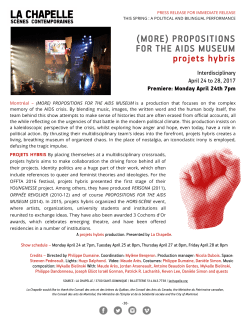 (MORE) PROPOSITIONS FOR THE AIDS MUSEUM projets hybris