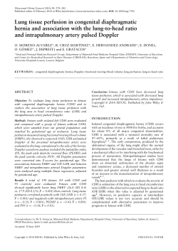 Lung tissue perfusion in congenital diaphragmatic hernia - AP-HM