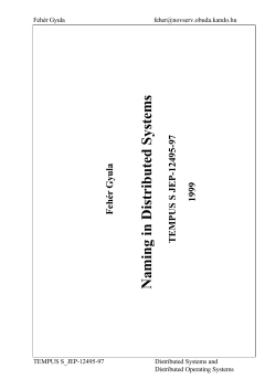Naming in Distributed Systems