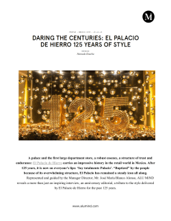 A palace and the first large department store, a robust essence, a