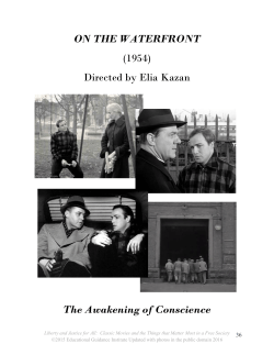 ON THE WATERFRONT (1954) Directed by Elia Kazan The