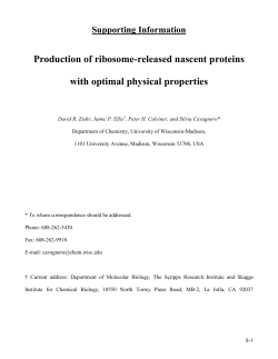 Production of ribosome-released nascent proteins with optimal