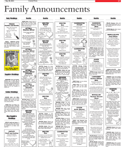 Family Announcements - Isle of Wight County Press