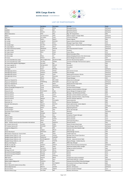 list of participants