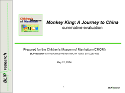 BLiP research - Children`s Museum of Manhattan