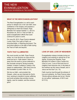 The New Evangelization - United States Conference of Catholic