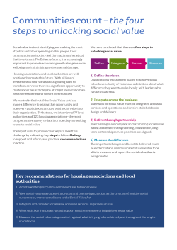 Communities count &ndash; the four steps to unlocking social value