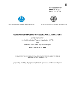 EU System for Geographical Indications for Agricultural