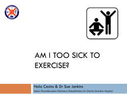 Am I too sick to exercise_Dr Sue Jenkins and Nola Cecins