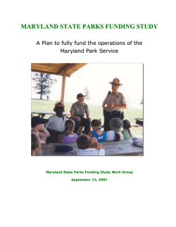 maryland state parks funding study