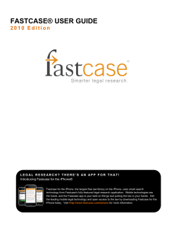 FASTCASE&reg; USER GUIDE