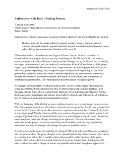 Authenticity with Teeth : Positing Process