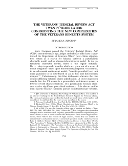 the veterans` judicial review act twenty years later