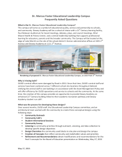 Dr. Marcus Foster Educational Leadership Campus Frequently