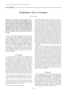 Oculomotor Nerve Teratoma - American Journal of Neuroradiology