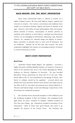 7th FYLC RANKA NATIONAL MOOT COURT
