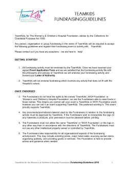 Fundraising Application Forms