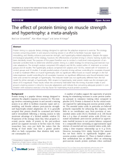 The effect of protein timing on muscle strength and hypertrophy: a