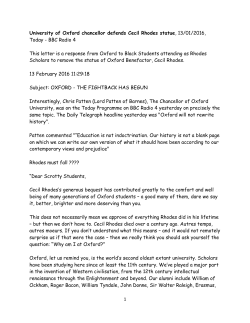 1 University of Oxford chancellor defends Cecil Rhodes statue, 13