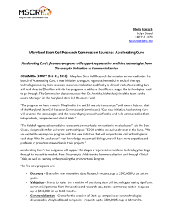 read more - Maryland Stem Cell Research Fund