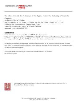 The Salonni&egrave;res and the Philosophes in Old Regime France: The