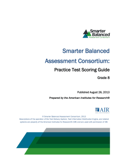 Practice Test Scoring Guide