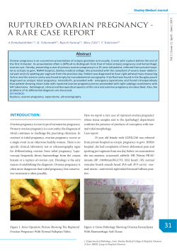 RUPTURED OVARIAN PREGNANCY