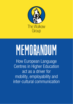 The Wulkow Group How European Language Centres in Higher