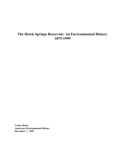 The Hawk Springs Reservoir: An Environmental