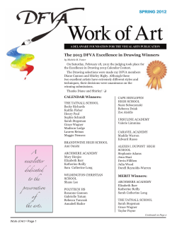spring 2012 - The Delaware Foundation For The Visual Arts