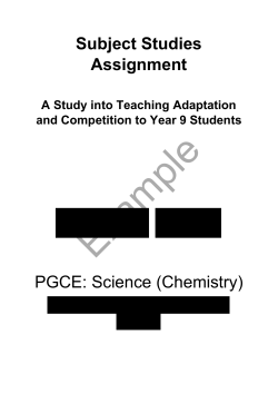 Teaching Adaptation and Competition to Year 9_Redacted