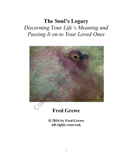 Discerning Your Life`s Meaning and Passing It on to Your Loved Ones